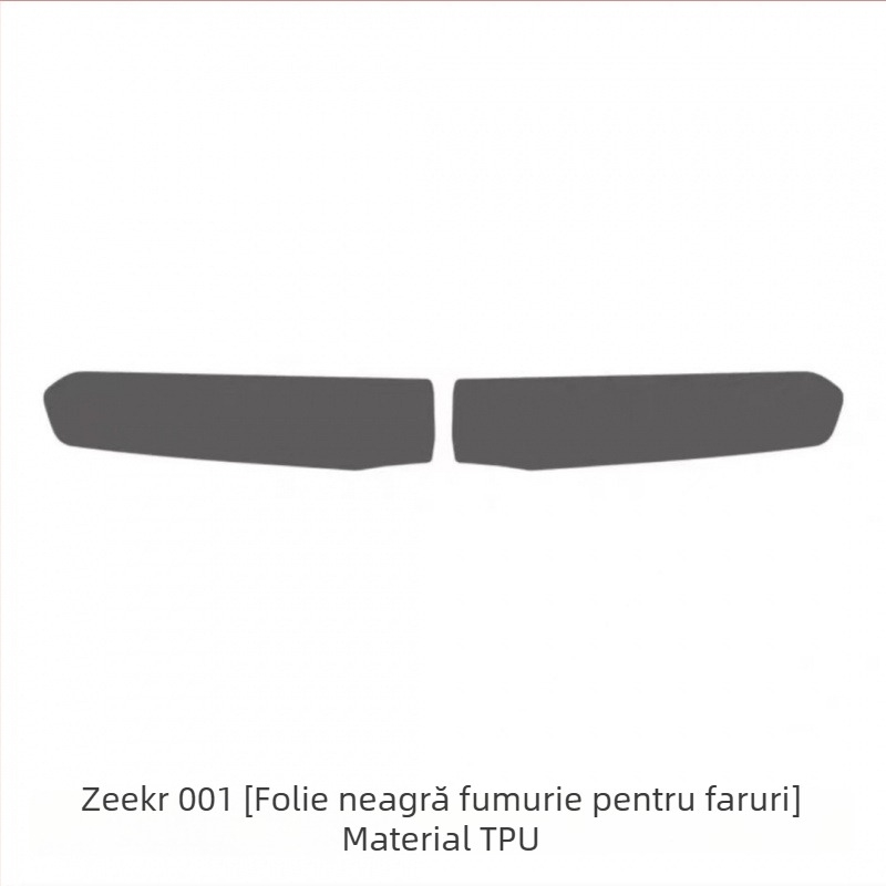 Film TPU pentru faruri și stopuri Zeekr 001 (2021–2024), negru fum, protecție antiuzură și zgârieturi, protecție pentru luminile de zi