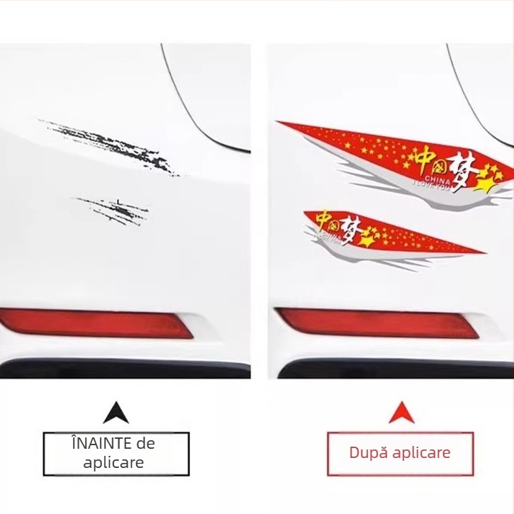 Autocolante pentru caroseria mașinii cu design patriotic (Material: autocolant; Montaj: adeziv; Brand: Friendly)