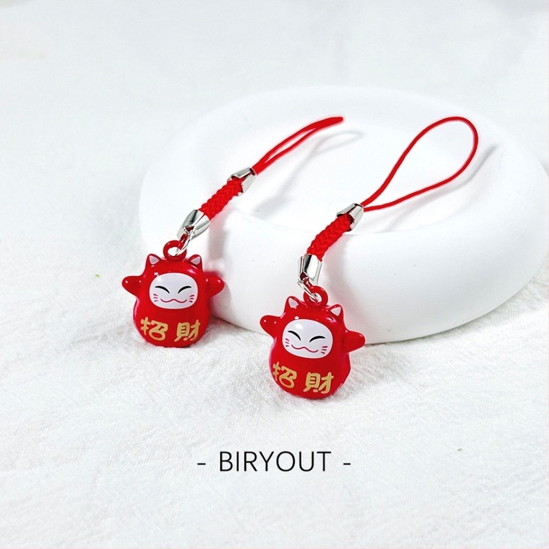 Pandantiv-cheie mini pisică norocoasă, stil desen animat, fier, model: animale mici, lansare toamnă 2025