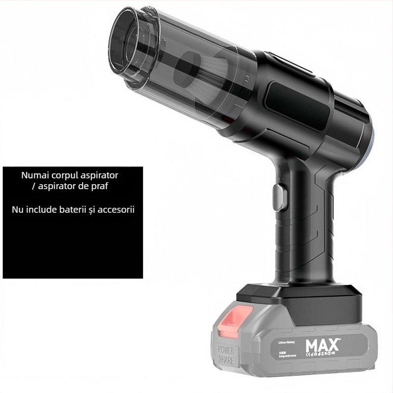 Say One aspirator portabil pentru mașină și casă, aspirație 5500 Pa, autonomie baterie 17 minute, fără fir, zgomot 70 dB