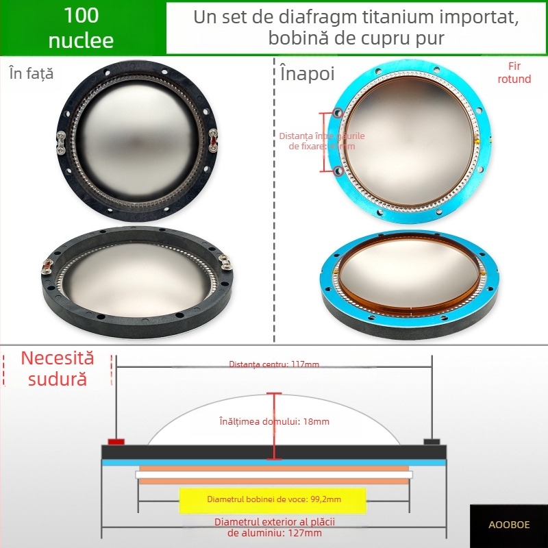Bobina de voce pentru capul difuzorului tweeter – accesorii și piese de reparație