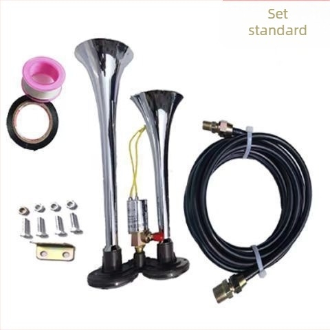 Claxon auto cu tuburi duble, 24V/12V, control electronic, ton înalt, sunet puternic