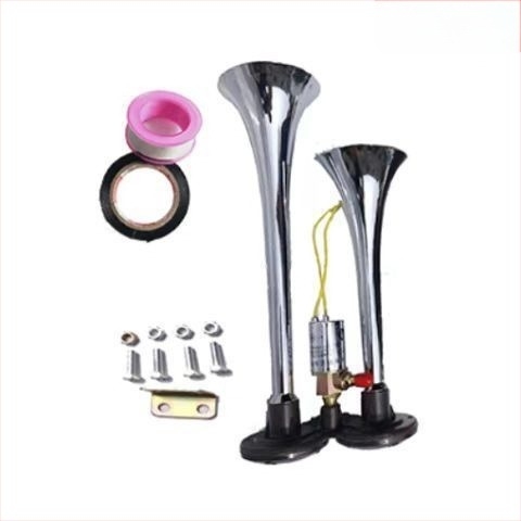 Claxon auto cu tuburi duble, 24V/12V, control electronic, ton înalt, sunet puternic