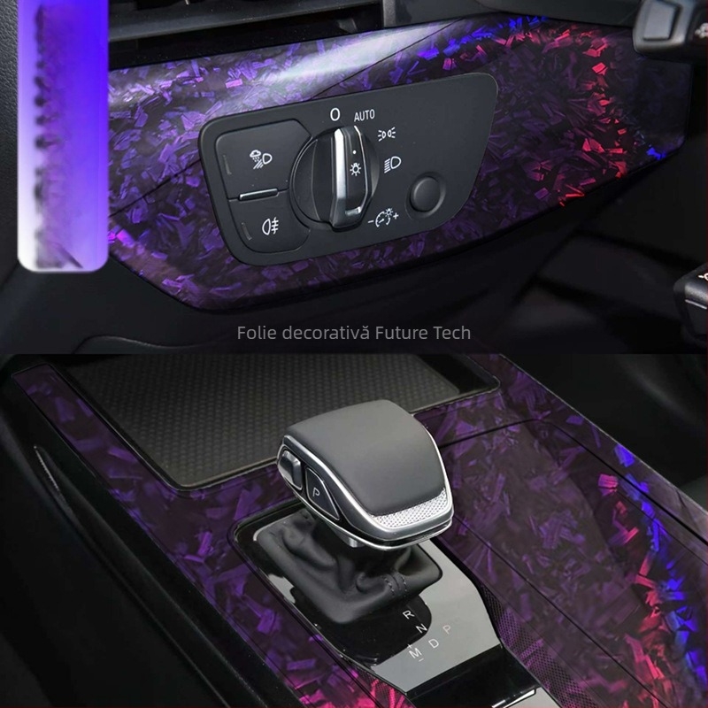 Sticker din PET cu schimbare de culoare, model geometric, personalizabil, montaj cu adeziv, pentru capotă și panouri exterioare