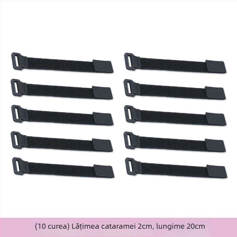 Curea Velcro elastică pentru managementul cablurilor, fixare rucsac și îmbrăcăminte – Poliester, Amestec Poliester/Nylon/Elastan, Brand Mileqi