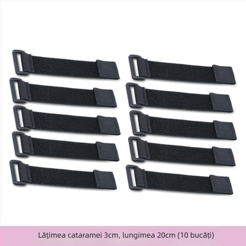 Curea Velcro elastică pentru managementul cablurilor, fixare rucsac și îmbrăcăminte – Poliester, Amestec Poliester/Nylon/Elastan, Brand Mileqi