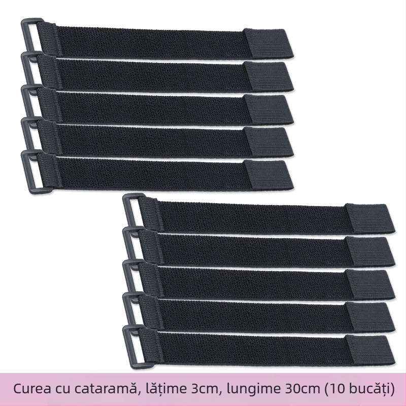 Curea Velcro elastică pentru managementul cablurilor, fixare rucsac și îmbrăcăminte – Poliester, Amestec Poliester/Nylon/Elastan, Brand Mileqi