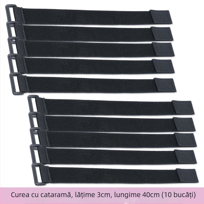 Curea Velcro elastică pentru managementul cablurilor, fixare rucsac și îmbrăcăminte – Poliester, Amestec Poliester/Nylon/Elastan, Brand Mileqi