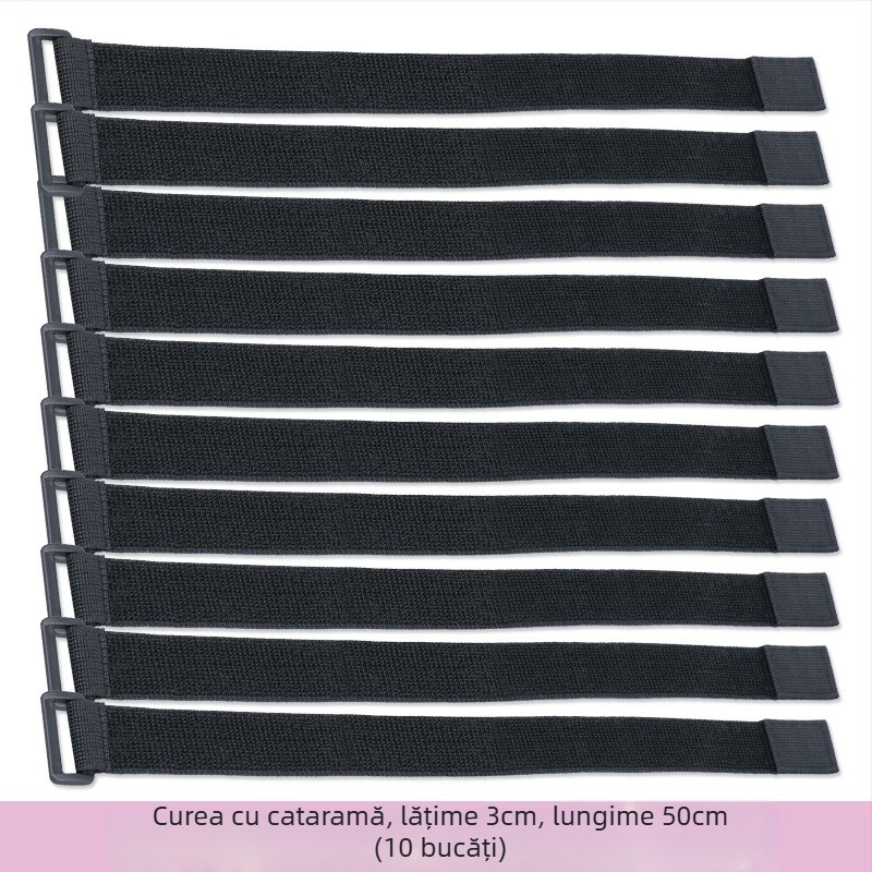 Curea Velcro elastică pentru managementul cablurilor, fixare rucsac și îmbrăcăminte – Poliester, Amestec Poliester/Nylon/Elastan, Brand Mileqi