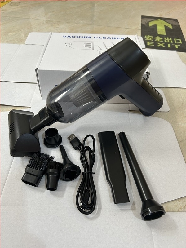 Aspirator auto portabil fără fir, cu aspirație 6000Pa și funcție integrată de suflare, 12V, 120W