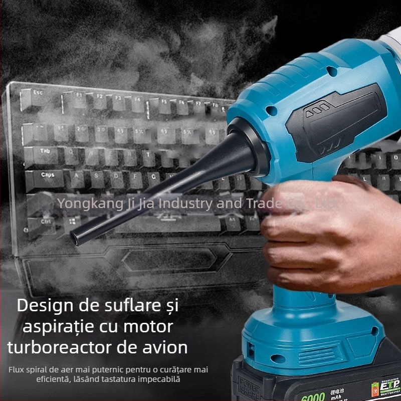 Aspirator portabil pentru mașină cu încărcare fără fir, funcție dublă de suflare și aspirare, aspirație puternică 20000 Pa, 21 V, reîncărcabil