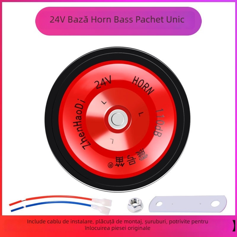 Claxon auto electric, modelul 112, 60W, 12V, 50 dB, 1 Ω