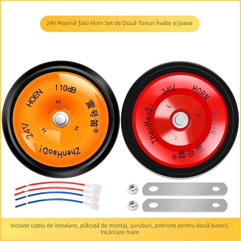 Claxon auto electric, modelul 112, 60W, 12V, 50 dB, 1 Ω