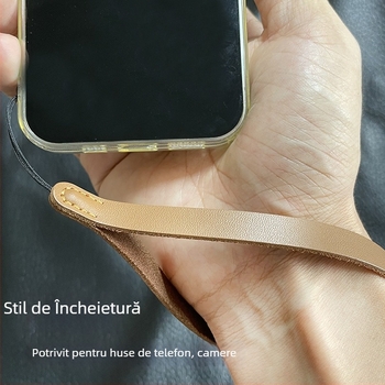 Șnur pentru telefon, din PU, lucrat manual, cataramă din plastic, PU material, unisex