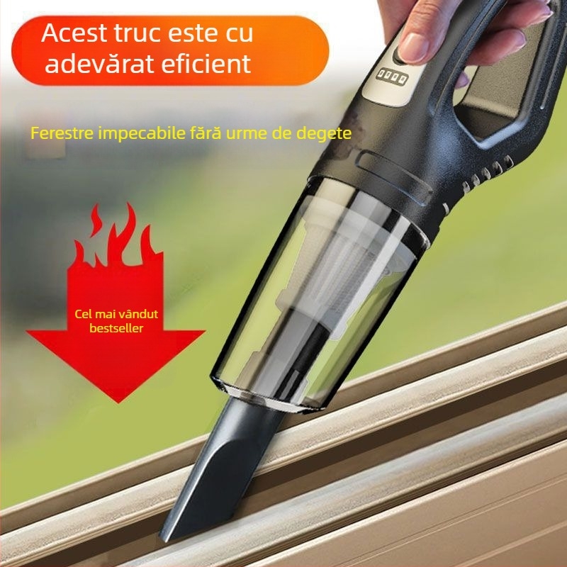 Aspirator fără fir pentru mașină și casă — aspirație 20000 Pa, 300 W, alimentare reîncărcabilă, zgomot 70 dB, cablu de 3 m