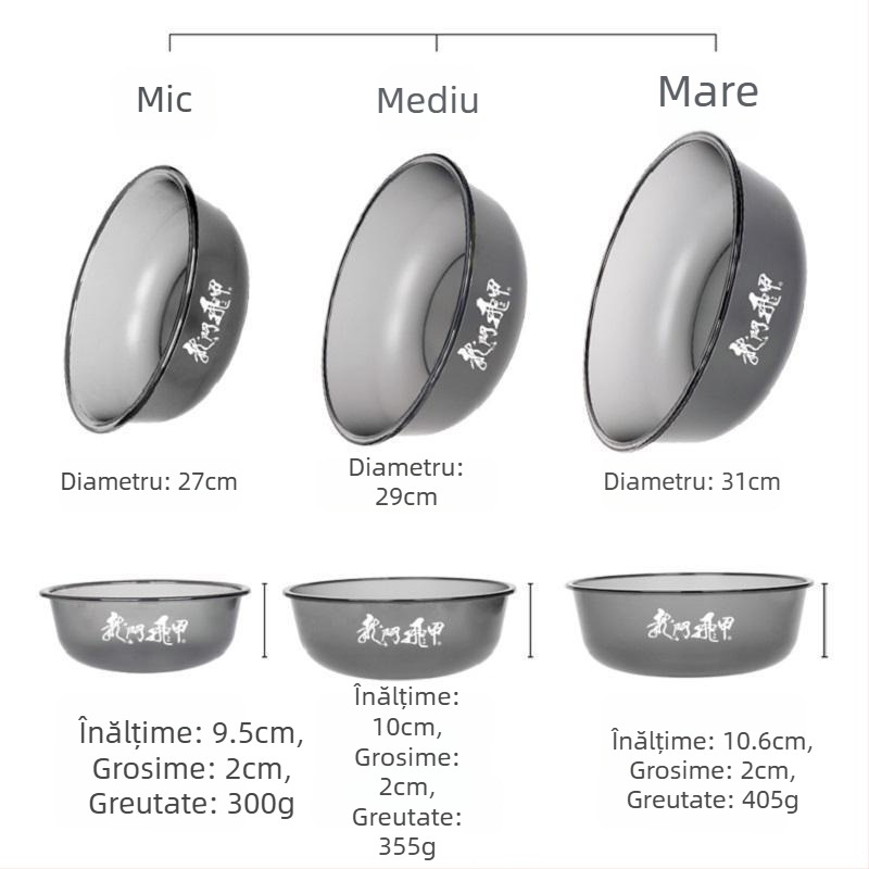 Set de trei piese pentru momeli: vas pentru momeli, tavă pliabilă pentru momeli și vas de amestec