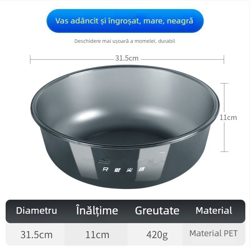 Set de trei piese pentru momeli: vas pentru momeli, tavă pliabilă pentru momeli și vas de amestec