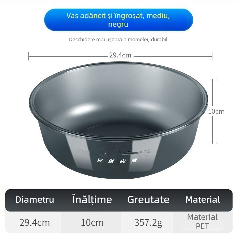 Set de trei piese pentru momeli: vas pentru momeli, tavă pliabilă pentru momeli și vas de amestec