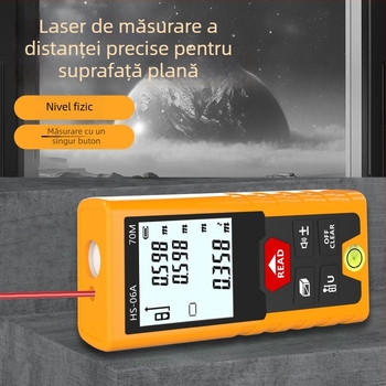Distanțometru cu laser – Două funcții într-unul, Precizie înaltă, Laser infraroșu, Riglă digitală