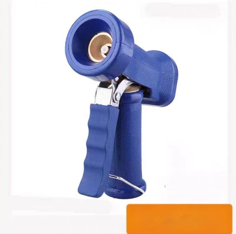 Pistol de pulverizare din cupru cu cap de duș din alamă, conectori 1/4\" și 1/2\", intrare/ieșire 21 mm, presiune nominală 30 kg, temperatură de lucru 100°C