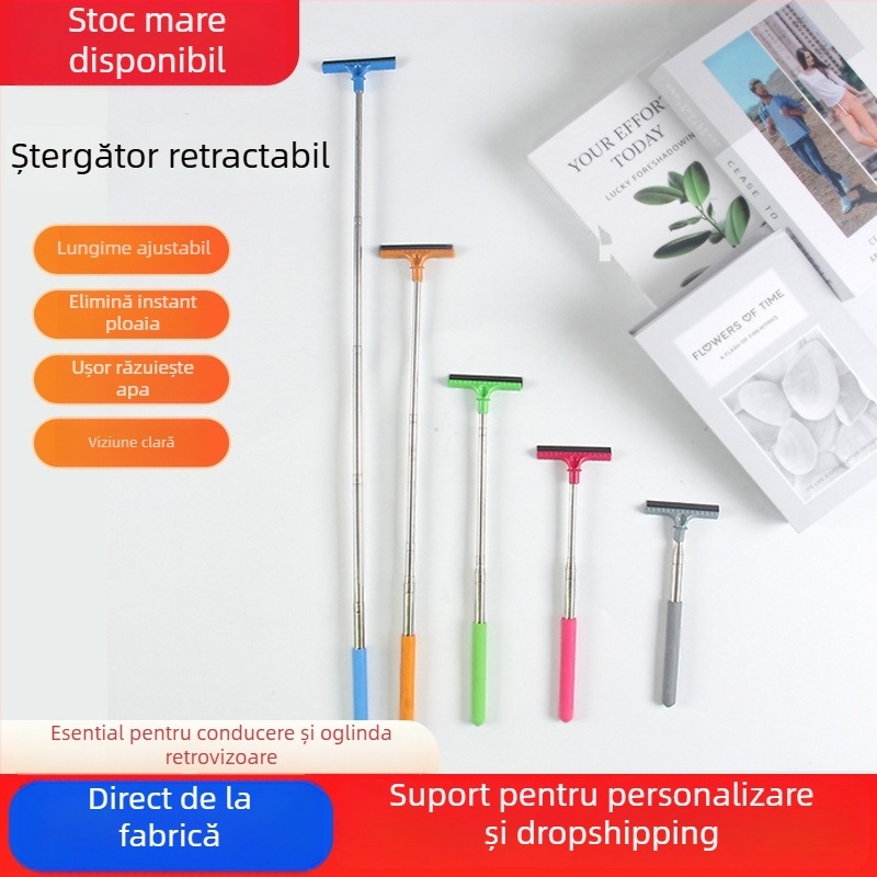 Chengchen ștergător telescopic pentru oglinda retrovizoare, pentru decongelare și curățarea geamului, PP material, model 240406