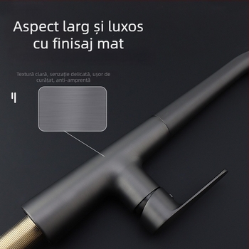 Robinet de bucătărie retractabil din cupru, model H2203, robinet mixt cu funcție retractabilă, apă caldă și rece, 5–80°C, presiune nominală 0,8 MPa