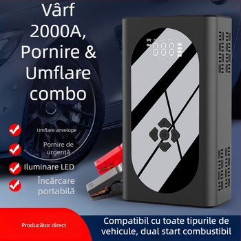 Hongde pornire auto cu pompă de aer încorporată — ieșire 12V, intrare 5/9/12V, CE și 3C certificat (2024010915685441)
