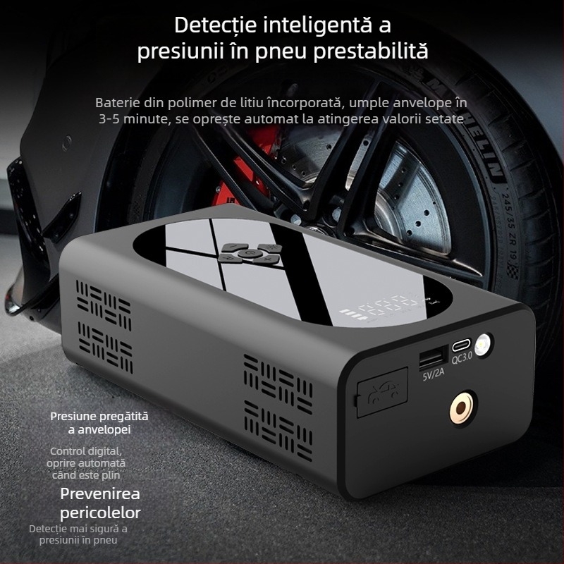 Hongde pornire auto cu pompă de aer încorporată — ieșire 12V, intrare 5/9/12V, CE și 3C certificat (2024010915685441)