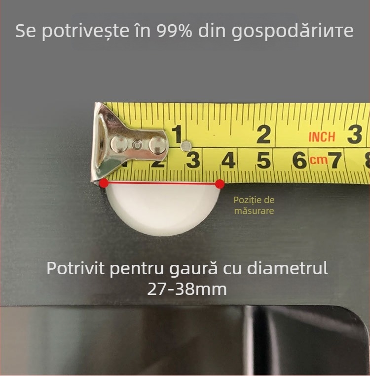 Dozator de săpun pentru chiuveta de bucătărie din oțel inoxidabil, cu manetă de apăsare extinsă