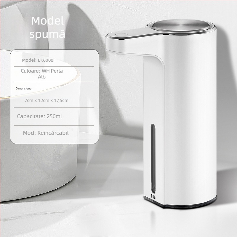 Dispenser de săpun spumos din oțel inox cu senzor inteligent – automat, certificat CE, pentru chiuveta din bucătărie și baie