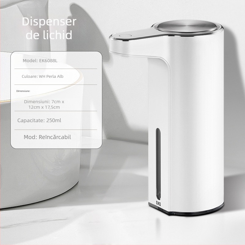 Dispenser de săpun spumos din oțel inox cu senzor inteligent – automat, certificat CE, pentru chiuveta din bucătărie și baie