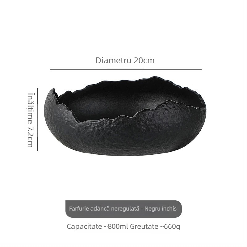 Vas de porțelan pentru desert/iaurt, stil occidental, culoare sub-glazură, modern minimalist, cuptor cu microunde indisponibil