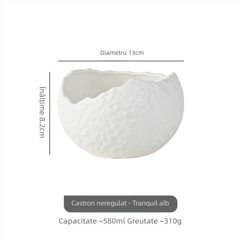 Vas de porțelan pentru desert/iaurt, stil occidental, culoare sub-glazură, modern minimalist, cuptor cu microunde indisponibil