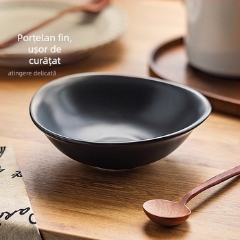 Bol ceramic de desert, formă neobișnuită, stil minimalist modern, compatibil cu microundele, personalizabil, pentru fructe, mic dejun, iaurt