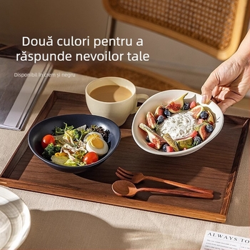 Bol ceramic de desert, formă neobișnuită, stil minimalist modern, compatibil cu microundele, personalizabil, pentru fructe, mic dejun, iaurt