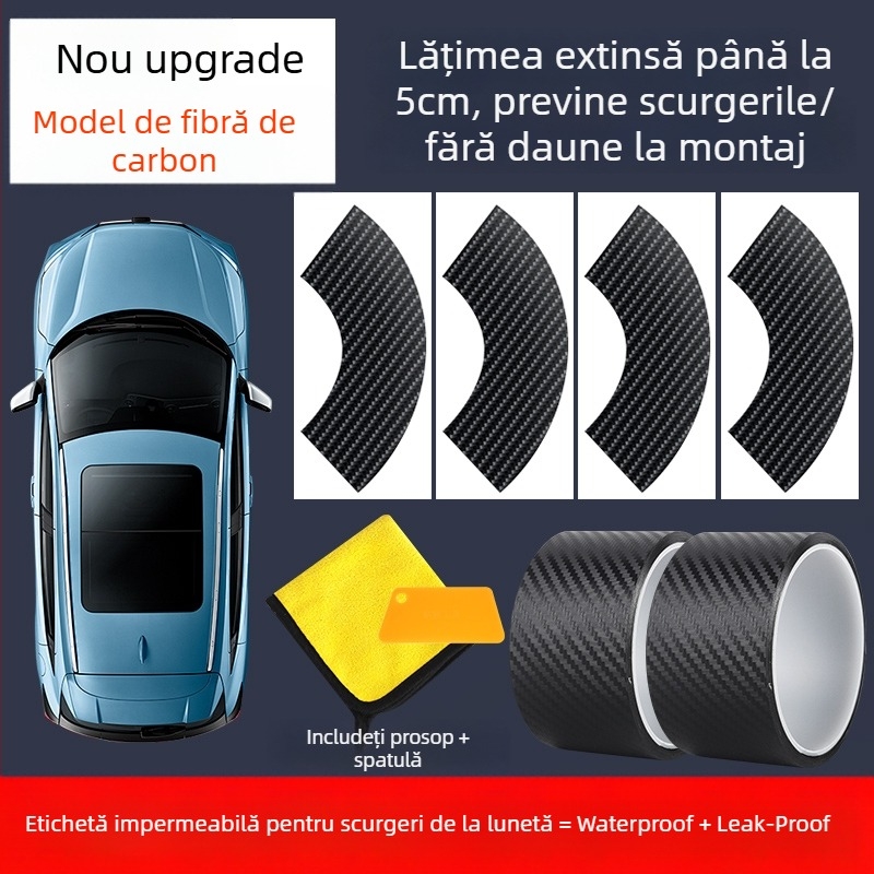 Bandă de etanșare din silicon pentru lunetă auto, modelul 123-17, etanșare impermeabilă a plafonului din sticlă