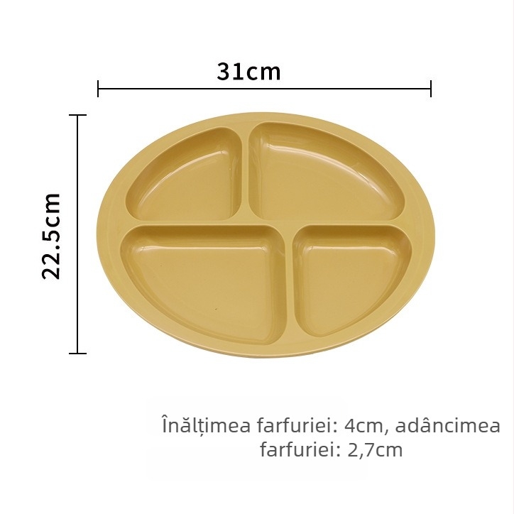 Bol rotund din melamină, culoare solidă, compatibil cu microundele, personalizabil, destinat îngrijirii persoanelor în vârstă