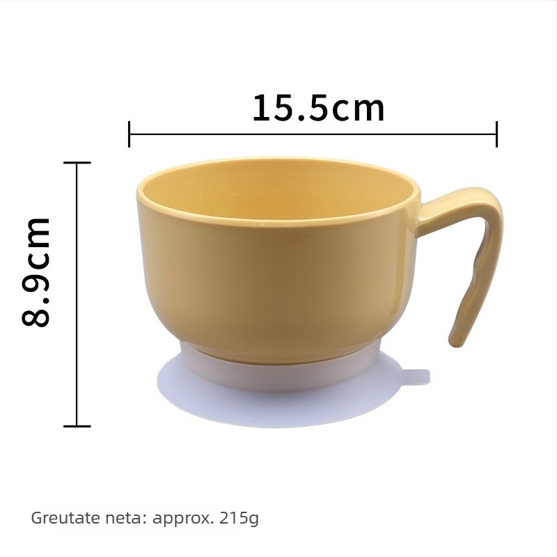 Bol rotund din melamină, culoare solidă, compatibil cu microundele, personalizabil, destinat îngrijirii persoanelor în vârstă