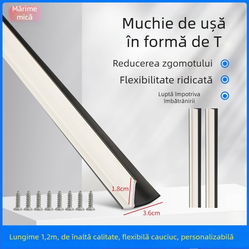 Bandă de etanșare din cauciuc în formă de T pentru ușa triciclului electric