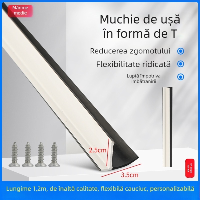 Bandă de etanșare din cauciuc în formă de T pentru ușa triciclului electric