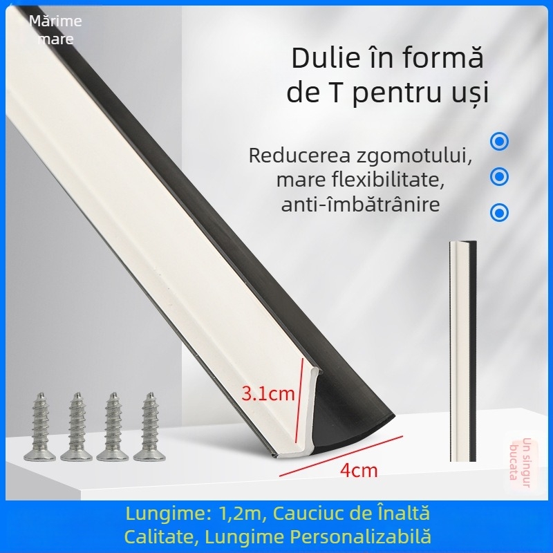 Bandă de etanșare din cauciuc în formă de T pentru ușa triciclului electric