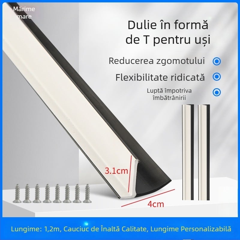 Bandă de etanșare din cauciuc în formă de T pentru ușa triciclului electric