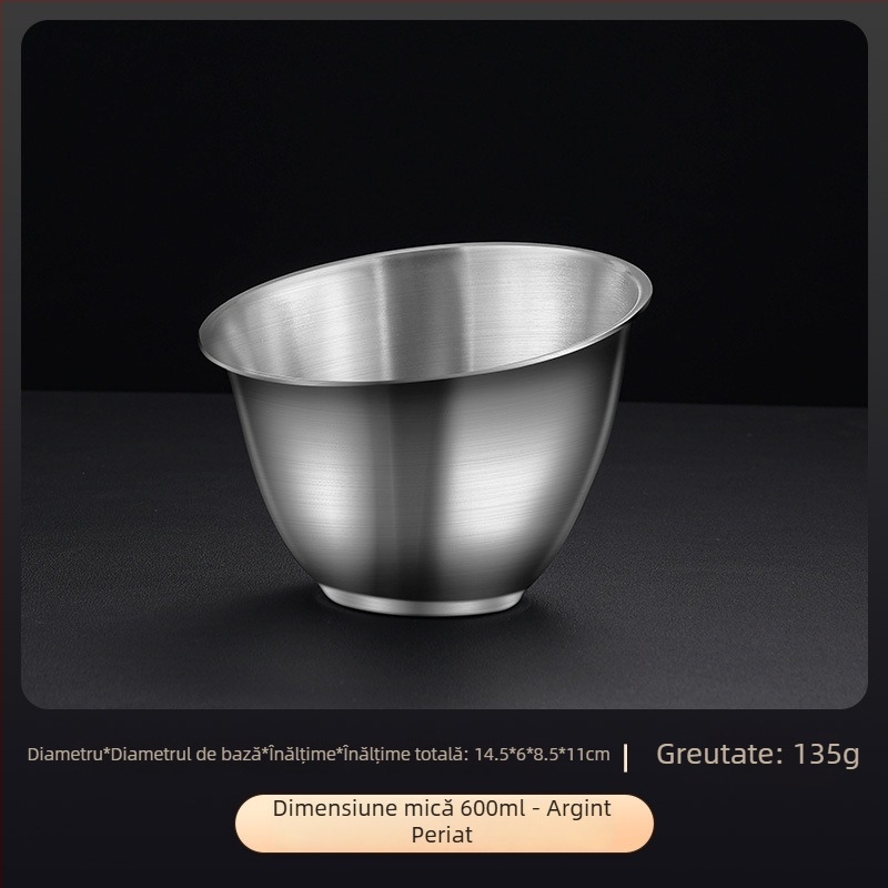 Vas de servire din oțel inoxidabil, formă neregulată, suprafață electroplacată, logo imprimat, personalizare disponibilă (Material: oțel inoxidabil; Formă: neregulată; Suprafață: electroplacată; Logo: imprimat; Personalizare: disponibilă)