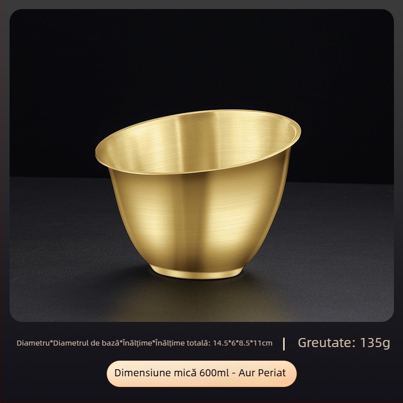 Vas de servire din oțel inoxidabil, formă neregulată, suprafață electroplacată, logo imprimat, personalizare disponibilă (Material: oțel inoxidabil; Formă: neregulată; Suprafață: electroplacată; Logo: imprimat; Personalizare: disponibilă)