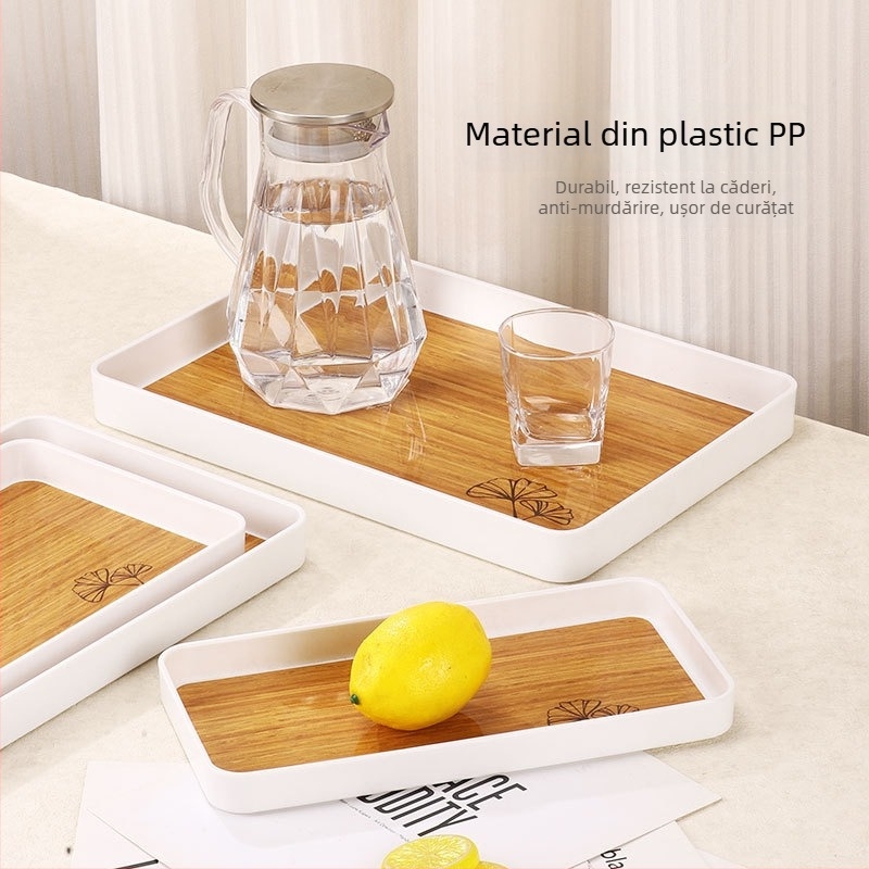 Tavă Pallet pentru vesela, stil modern minimalist, material PP, personalizare logo disponibilă, potrivită pentru ceai, cafea și fructe