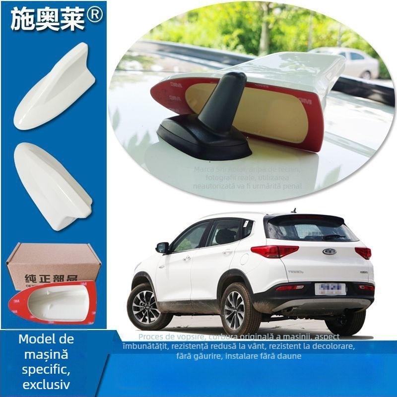 Capac antenă pentru autovehicul în formă de aripă de rechin pentru Chery Tiggo 7 (2015–2020) – montaj filet; compatibil cu configurația originală a fabricii; marcă: Alte