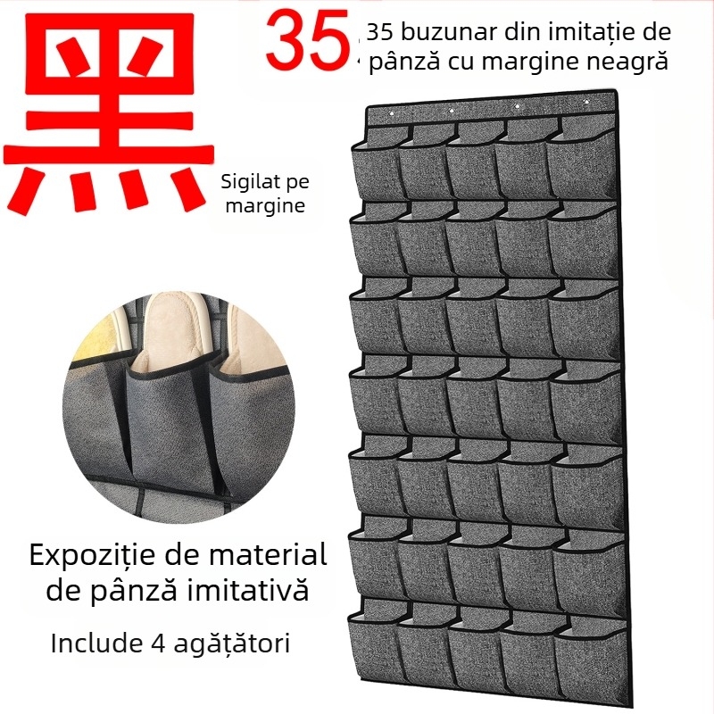 Sac de depozitare suspendat, 24 buzunare, din material nețesut, model BE-GD004-3, multifuncțional