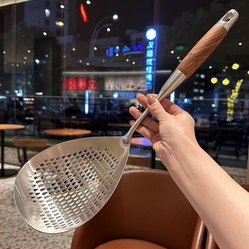 Skimmer pentru tăiței și găluște – oțel inoxidabil 304 – design îngroșat și lărgit – stil modern