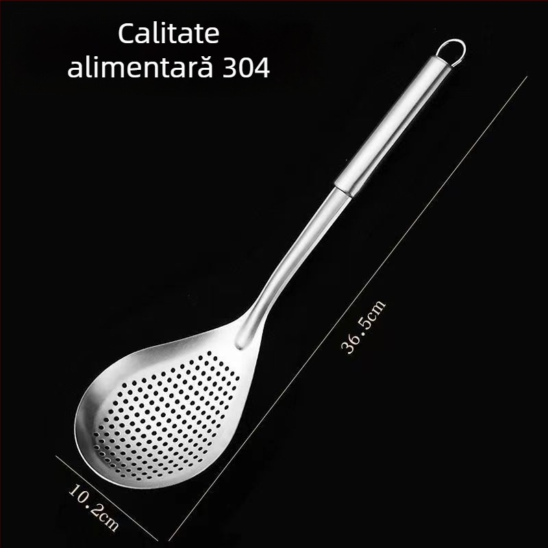Skimmer pentru tăiței și găluște – oțel inoxidabil 304 – design îngroșat și lărgit – stil modern