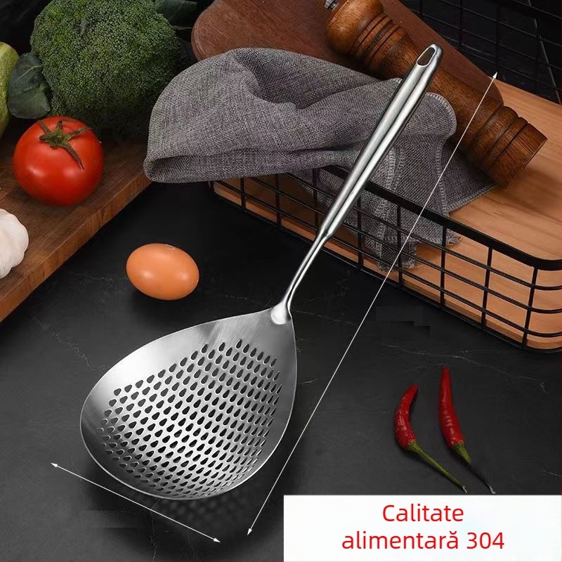 Skimmer pentru tăiței și găluște – oțel inoxidabil 304 – design îngroșat și lărgit – stil modern